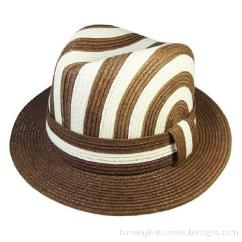 Two Tones Microbrim PP Straw Cap